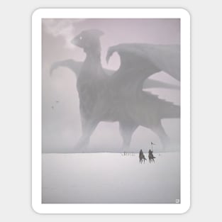 In winter, a dragon Sticker